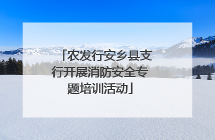 农发行安乡县支行开展消防安全专题培训活动