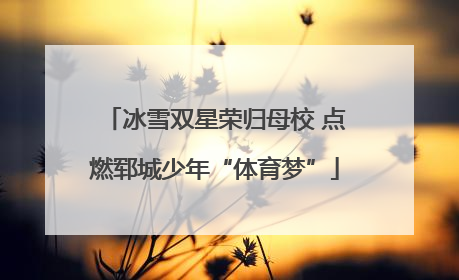 冰雪双星荣归母校 点燃郓城少年“体育梦”