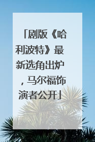 剧版《哈利波特》最新选角出炉，马尔福饰演者公开