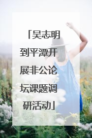 吴志明到平潭开展非公论坛课题调研活动