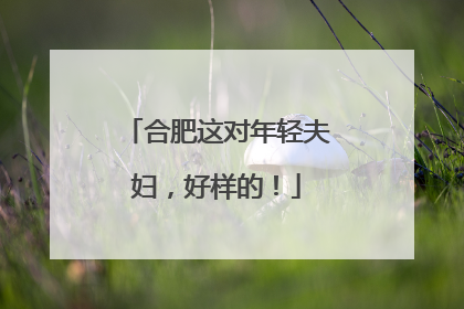 合肥这对年轻夫妇，好样的！