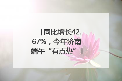 同比增长42.67%，今年济南端午“有点热”