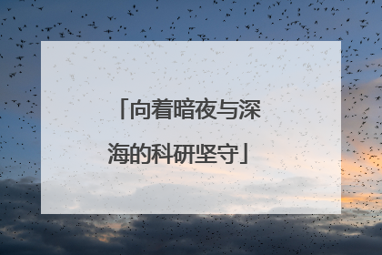 向着暗夜与深海的科研坚守