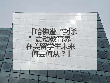 哈佛遭“封杀”震动教育界 在美留学生未来何去何从？