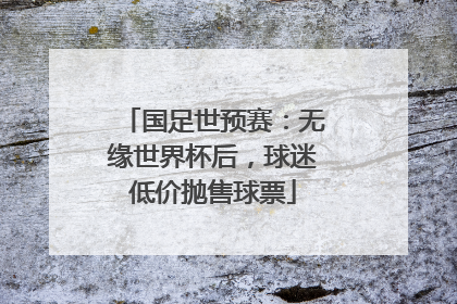 国足世预赛：无缘世界杯后，球迷低价抛售球票