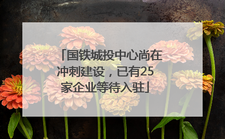 国铁城投中心尚在冲刺建设，已有25家企业等待入驻