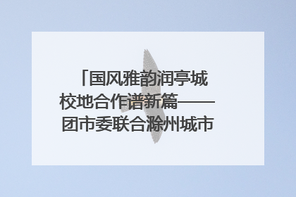 国风雅韵润亭城 校地合作谱新篇——团市委联合滁州城市职业学院助力传统文化“破圈”绽放