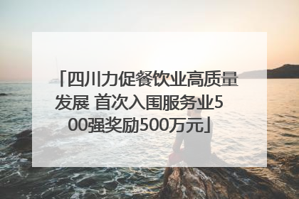 四川力促餐饮业高质量发展 首次入围服务业500强奖励500万元