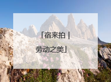 宿来拍｜劳动之美