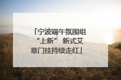 宁波端午氛围组“上新” 新式艾草门挂持续走红