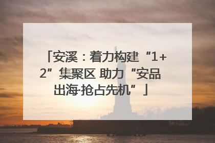 安溪：着力构建“1+2”集聚区 助力“安品出海·抢占先机”