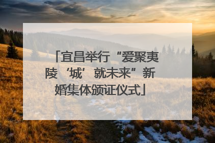 宜昌举行“爱聚夷陵‘城’就未来”新婚集体颁证仪式