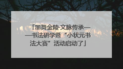 墨舞金陵·文脉传承——书法研学暨“小状元书法大赛”活动启动了