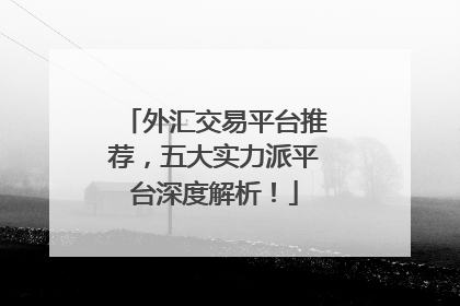 外汇交易平台推荐，五大实力派平台深度解析！