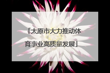 太原市大力推动体育事业高质量发展