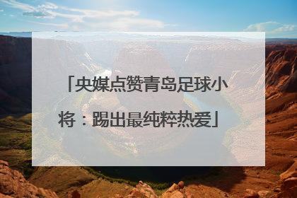 央媒点赞青岛足球小将：踢出最纯粹热爱