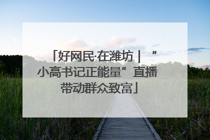 好网民·在潍坊｜“小高书记正能量”直播 带动群众致富
