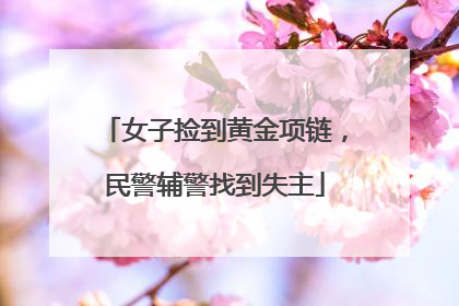 女子捡到黄金项链，民警辅警找到失主
