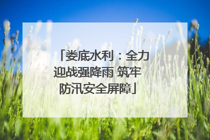 娄底水利：全力迎战强降雨 筑牢防汛安全屏障