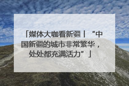 媒体大咖看新疆丨“中国新疆的城市非常繁华，处处都充满活力”