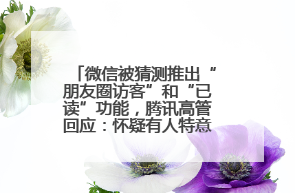 微信被猜测推出“朋友圈访客”和“已读”功能，腾讯高管回应：怀疑有人特意反复翻炒流量