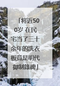 将近500岁 在民宅当了三十余年的洗衣板竟是明代御制箴碑