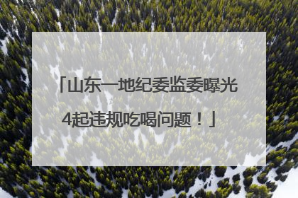 山东一地纪委监委曝光4起违规吃喝问题！