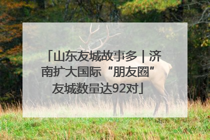 山东友城故事多｜济南扩大国际“朋友圈”友城数量达92对