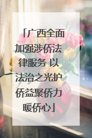 广西全面加强涉侨法律服务 以法治之光护侨益聚侨力暖侨心