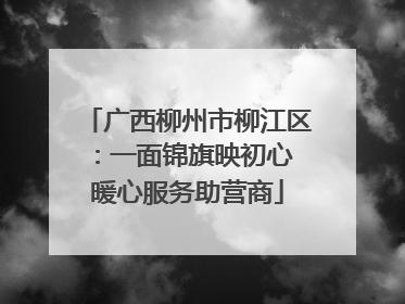广西柳州市柳江区：一面锦旗映初心 暖心服务助营商