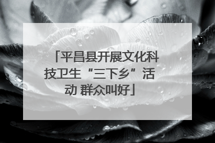 平昌县开展文化科技卫生“三下乡”活动 群众叫好