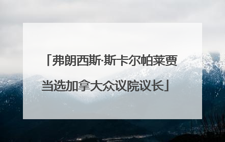 弗朗西斯·斯卡尔帕莱贾当选加拿大众议院议长