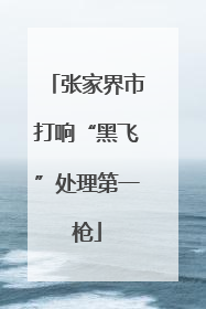 张家界市打响“黑飞”处理第一枪