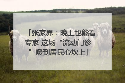 张家界：晚上也能看专家 这场“流动门诊”暖到居民心坎上