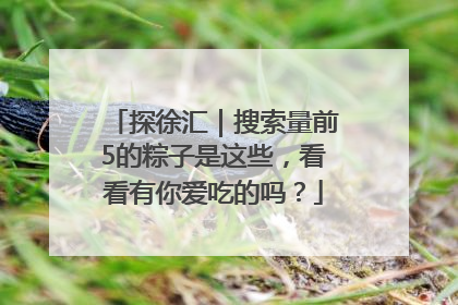 探徐汇｜搜索量前5的粽子是这些，看看有你爱吃的吗？