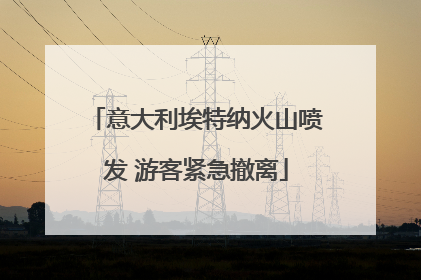 意大利埃特纳火山喷发 游客紧急撤离