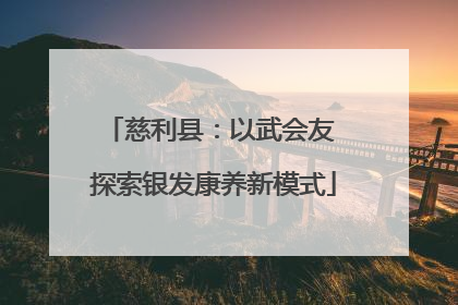 慈利县：以武会友 探索银发康养新模式