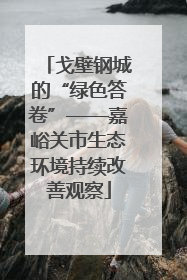 戈壁钢城的“绿色答卷”——嘉峪关市生态环境持续改善观察