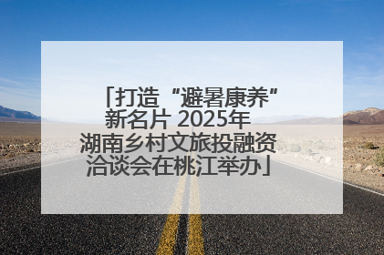 打造“避暑康养”新名片 2025年湖南乡村文旅投融资洽谈会在桃江举办