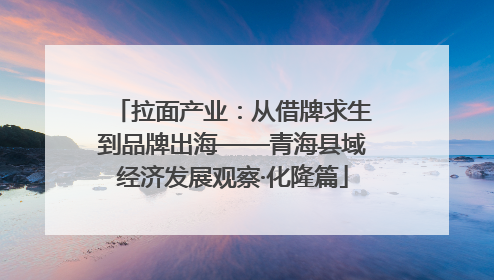 拉面产业：从借牌求生到品牌出海——青海县域经济发展观察·化隆篇