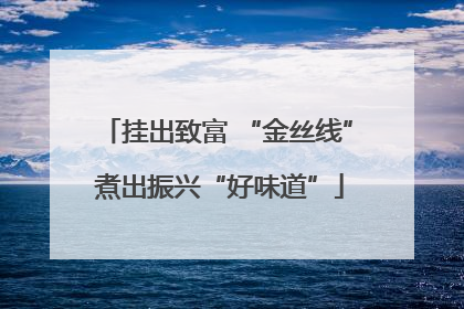 挂出致富 “金丝线” 煮出振兴“好味道”