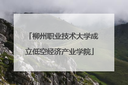 柳州职业技术大学成立低空经济产业学院