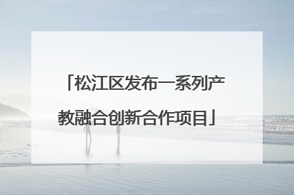 松江区发布一系列产教融合创新合作项目