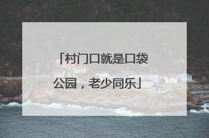 村门口就是口袋公园，老少同乐