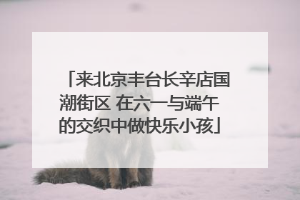 来北京丰台长辛店国潮街区 在六一与端午的交织中做快乐小孩