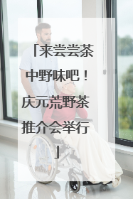 来尝尝茶中野味吧！庆元荒野茶推介会举行