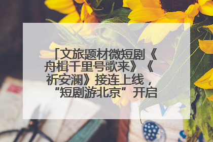 文旅题材微短剧《舟楫千里号歌来》《祈安澜》接连上线，“短剧游北京”开启大运河文化之旅