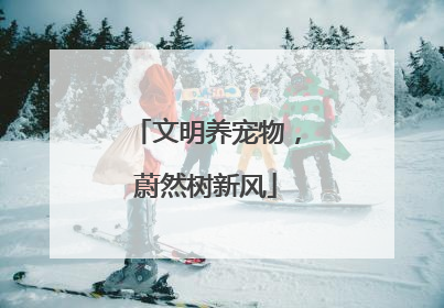 文明养宠物，蔚然树新风