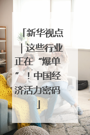 新华视点｜这些行业正在“爆单”！中国经济活力密码