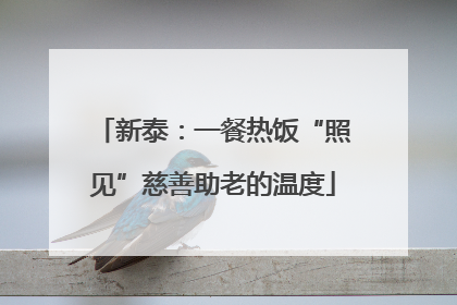 新泰：一餐热饭“照见”慈善助老的温度
